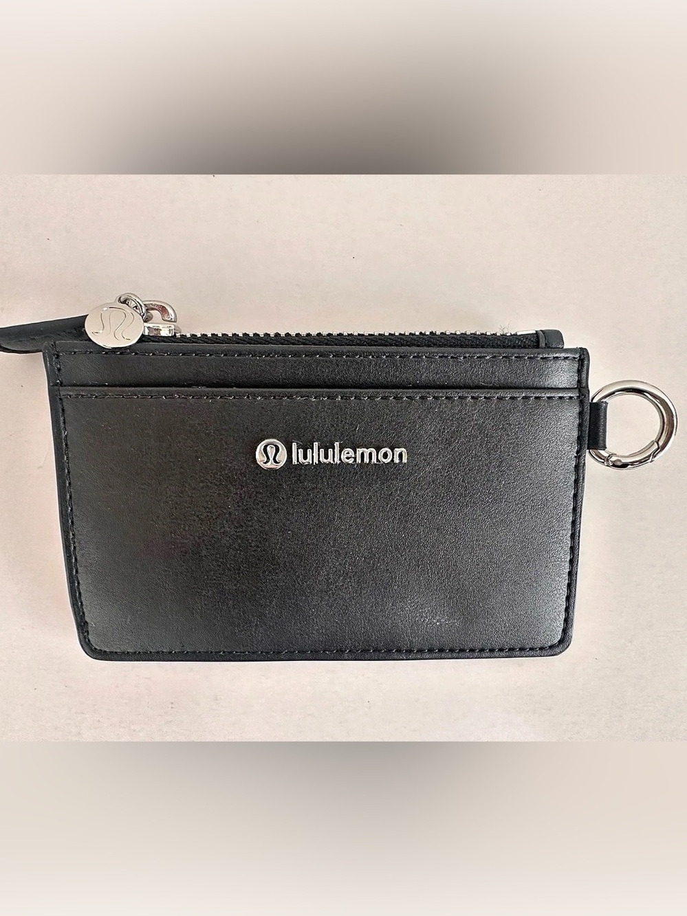 lululemon Cactus Leather Card Case Black Wallet